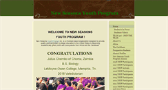 Desktop Screenshot of newseasonsyouthprogram.com